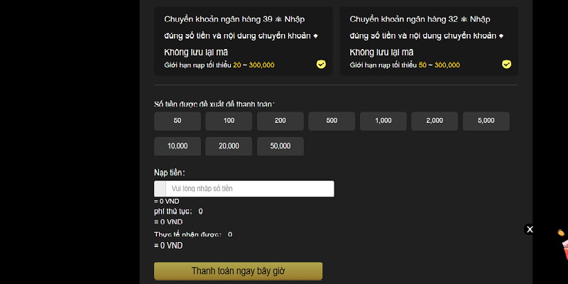 Hội viên kiểm tra đúng hạn mức cho phép